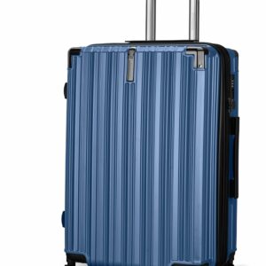 Maleta Nova Check-in Medium | 65 cms, 8 Spinner Wheels | Hardside, Premium Material | TSA Lock | Trolley Bags for Luggage| Travel Bag | Suitcase for Travel (Blue, Check-in Medium)