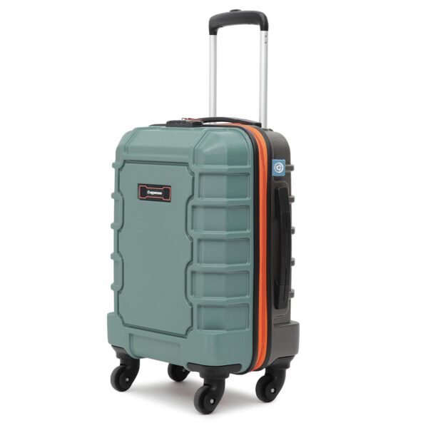 uppercase Arbor 56Cm (Small)|Cabin Trolley Bag|Sustainable Hardsided 4 Spinner Wheel Luggage|Secure Combination Lock|Scratch Resistant|Polyester Suitcase For Men & Women|2000 Days Warranty(Green)