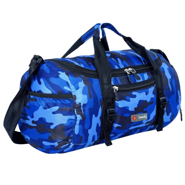 Duffel Bag Camouflage Pattern Small Duffel Bag for Sports, Gyms and Weekend Getaway Sports Travel Luggage Gym Duffel Bag for Boys Kids Girls (Blue)