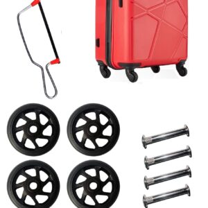 Tumery Luggage Wheels For All Branded Suitcase Only for Replacement and Repair Travel Trolley Bag Suitcases Rubber Wheels for Luggage Parts (4.5 CM,4 Pcs Wheel+Cutter)