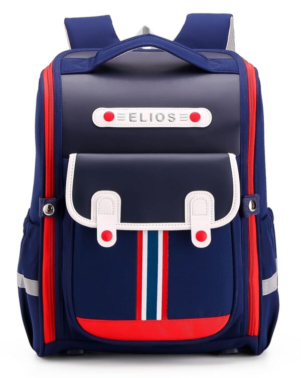 Elios British Design Kids School Bag for Boys and Girls Backpack, 360° Reflective Design, Spinal Care, Heat Dissipation, Functional Storage, Ages 7-12, Grades 3-6 Birthday & Rakhi Gift