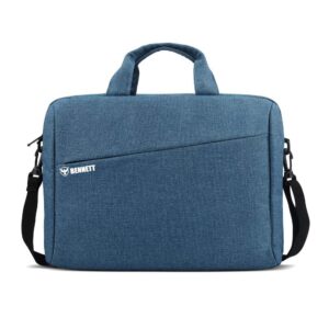 Bennett™ Mystic Formal Business Briefcase Bag Crossbody Messenger College Bags for Men Women MacBook INoteBook ITablet Laptop Upto 15.6 Inch | Handbags with Shoulder Straps (Blue) 6 Months Warranty