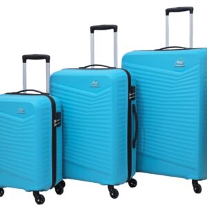 American Tourister Kamiliant Polypropylene Large Cabin & Check-in Luggage (55+68+79) Cm – Spinner Hard Trolley Hard Sided Set of 3 Pieces-Teal