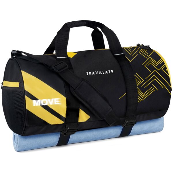 TRAVALATE® Sports Gym Bag, Travel Duffel Bag with Shoes Compartment for Men Women, 22L, Lightweight Water Resitant