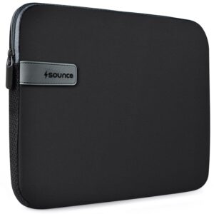 Sounce Protective Laptop Bag Sleeve fits Upto 15.6″ Wrinkle Free, Padded, Water Resistant Light Neoprene case Cover Pouch, Compatible for All Notebooks Such as Mac Book Pro (15.6 inch)