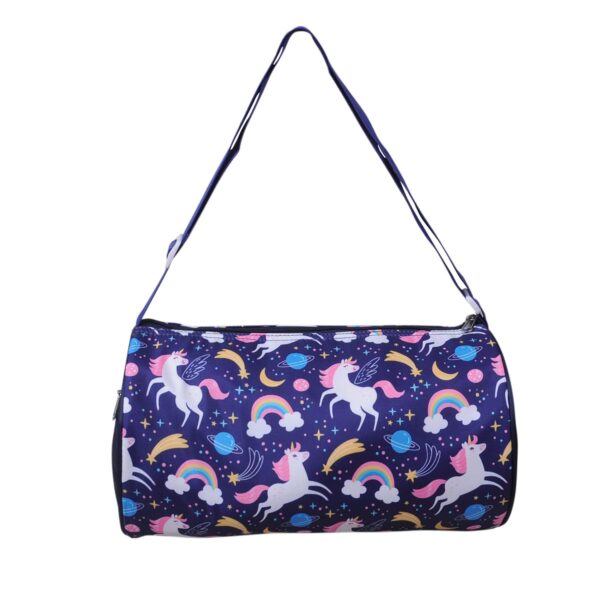 DEVIL Stylish Unicorn Mermaid Duffle Sports Dance Gymnastics Sports Gym Bag, Kids Travel Bag for Girls