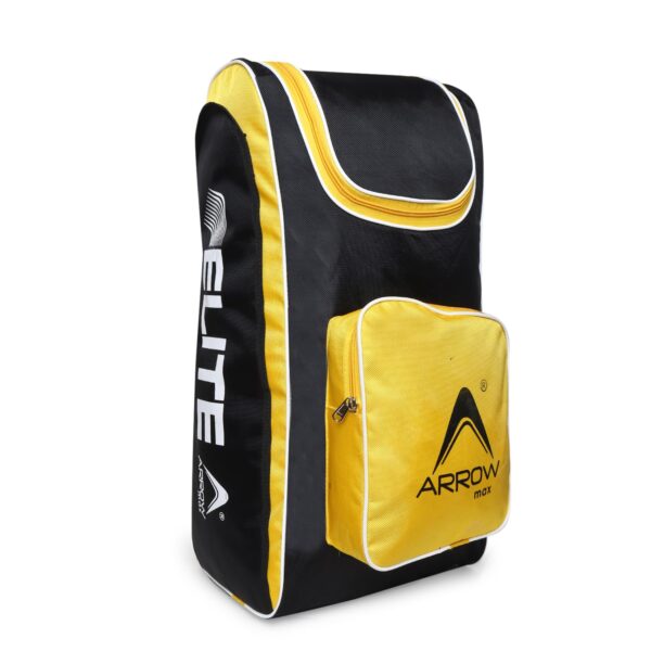 ArrowMax Elite Glider Polyester Cricket Kit Bag, Yellow – Spacious and Durable Sports Bag for Cricket Gear