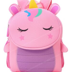 Toyshine Fun Animals Unicorn Backpacks for Kids Girls Boys Cute Toddler Backpack Preschool Nursery Travel Bag – Mini Size – Pink