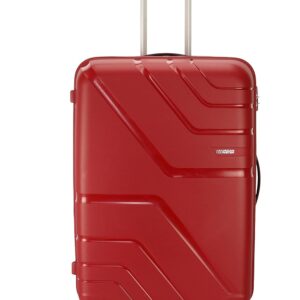 American Tourister Upland Spinner 55 Cms Polypropylene Hardsided Small Cabin Luggage|Speed_Wheel 8 Wheel Suitcase|Trolley Bag, Formula Red