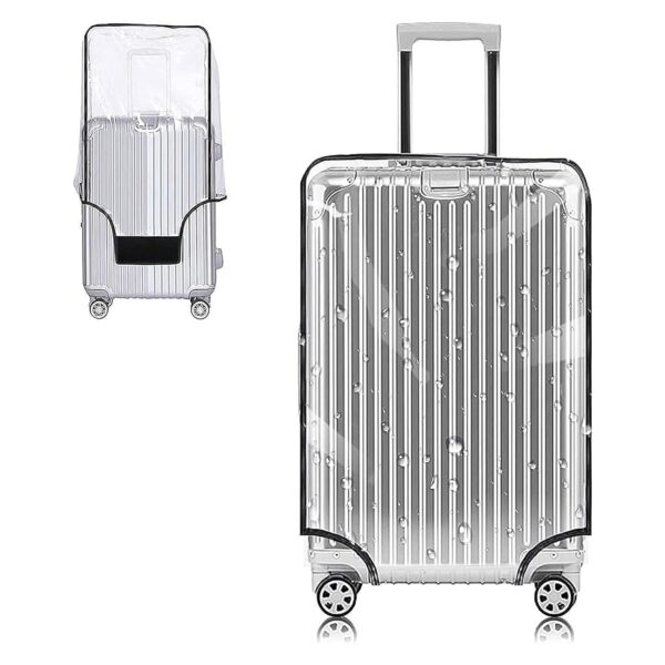 Jubobu Suitcase Covers for Trolley Suitcase,Cover for Trolley Bags Suitcase,Waterproof PVC Suitcase Cover,Trolley Cover,Protective Cover Case for Wheeled Luggage (24 “)