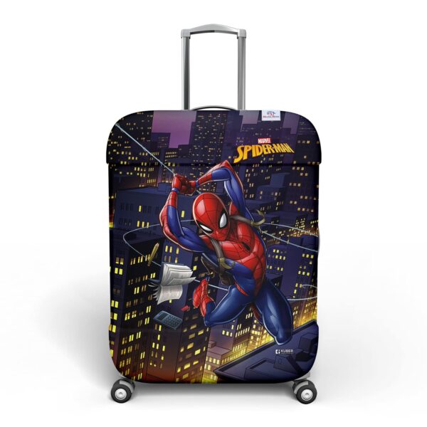 Heart Home Marvel Spiderman Luggage Cover|Polyester Travel Spinner Suitcase Cover|Washable|Stretchable Spinner Suitcase Protector|18-22 Inch|Small (Multicolor),H-55Cm