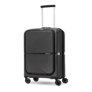 American Tourister Acrylonitrile Butadiene Styrene Airconic Hardside Expandable Carry-On Luggage With Spinner Wheels, Graphite, Carry-On 21 Inch, H-58.4 Centimeters