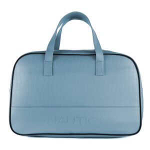 Nautica Duffle Bag for Travel | Stylish Leatherette Luggage | Compact and Comfortable for Travelling | Suitable for Men’s and Women’s One Size Blue 15cms