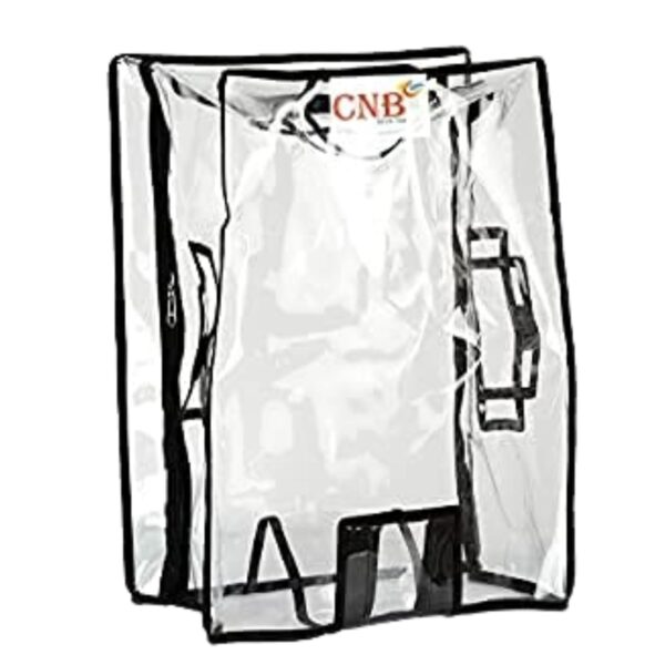 CNB Waterproof & Dust Proof PVC Suitcase & Trolley Bag Cover with Zip, Transparent, Pack of 1 (Suitable for 77 cm Hard Luggage, Size 30″)