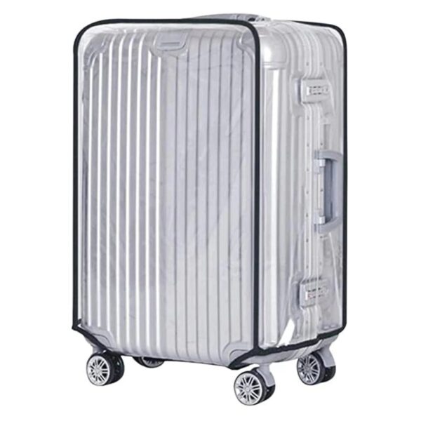 Mumbai Tourister PVC Transparent Luggage Trolley Waterproof Cover|Dust Proof Suitcase & Trolley Bag Cover with Zipper_Hard Luggage 24″_Suitable for 60 cm