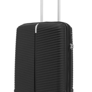 Samsonite Varro 55 Cm Small Cabin Polypropylene Hard-Sided 4 Spinner Luggage Trolley Bag with Expandable Zip (Black)