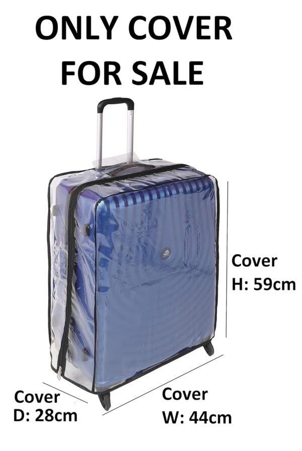 Sharp CN 24″ Transparent Protective Zipper PVC Dust Proof Cover for Hard/Plastic Body Luggage/Suitcase Trolley Bags | Hard 2 | Size: 24