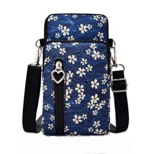 HASTHIP® Crossbody Travel Phone Bags for Girls with 3 Layers Small Sling Bags Latest Crossbody Cell Phone Purses Sport Pouch Shoulder Bag