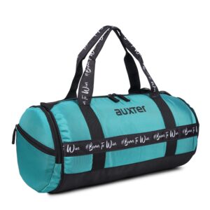 AUXTER Motivator Cyan Green 25 liters Gym Bag Sports kit Bag Duffle Bag Travel Bag Daytrip Bag with Shoe Pocket for Adults Men Women Boys Girls