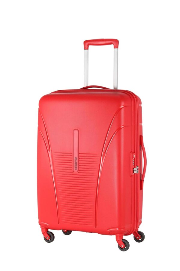 American Tourister Ivy 4 Wheel Spinner Polypropylene (Pp) 68 Cm Medium Red Check-in Hard Trolley Bag with TSA Lock Check-in