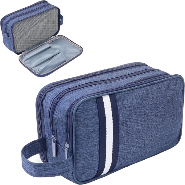 Niwlix Toiletry Bag for Men, Travel Organizer, Travel Pouch, Travel bag, Travel Essentials, Wash Bag For Toiletries, Travel Kit (Navy)