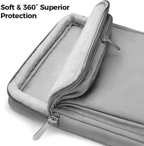 MOCA 360 Protective Laptop Sleeve for 14-inch MacBook Pro M1 Pro/Max 2021 A2442, 13.5-14.4 Inch Surface Laptop Studio 2021/4/3, Surface Book 3/2/1, Waterproof Case Bag for ASUS VivoBook/ZenBook 14 (13.3 – 14 Inch, Grey)