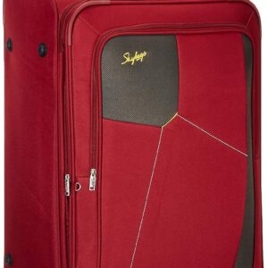 Skybags Rubik 78 Cms Large Check-In Polyester Soft Sided 4 Wheels 360 Degree Rotation Luggage/Speed_Wheel Suitcase/Trolley Bag- Red, 47 Centimeters