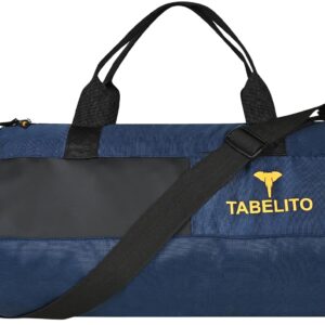 Tabelito Polyester Fitgrip Sports Duffle Gym Bag 30 Litre Water-Resistant Adjustable Shoulder Strap Travel Bags for Men & Women (Navy Blue)