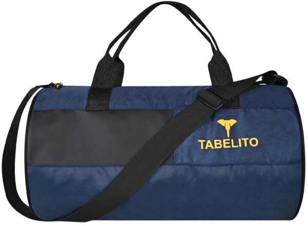 Tabelito Polyester Fitgrip Sports Duffle Gym Bag 30 Litre Water-Resistant Adjustable Shoulder Strap Travel Bags for Men & Women (Navy Blue)