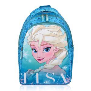 Kuber Industries Disney Elsa Backpack | School Backpack for Kids | College Backpack | School Bag for Boys & Girls | 3 Compartments School Backpack | Spacious & Multiple Pockets | Green