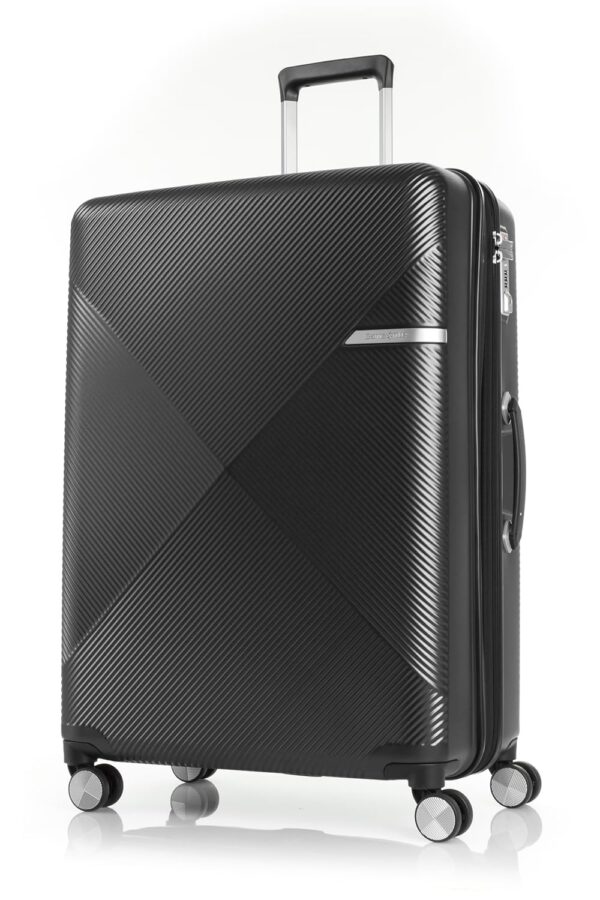 Samsonite Volant 75 Cm Check-in Polycarbonate 4 Spinner Lightweight Hardsided Suitcase (Matte Black)