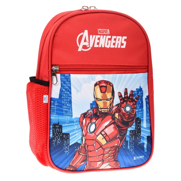 Heart Home Marvel Avengers School Bag|3 Compartment Rexine School Bagpack|School Bag for Kids|School Bags for Girls with Zipper Closure (Gray)