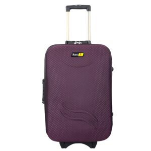 Skyline Trolley/Suitcase Luggage Antiscratch Polyester Soft Shell Speedwheel Travel Suitcase Bag With 2 Wheels (Purple, 20)