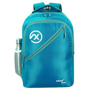 AXEN BAGS Unisex casual polyester 35 L Backpack School Bag Women Men Boys Girls children Daypack College Bag Book School Sports Bag Weekend Bag office backpack (Blue)