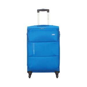 VIP Widget Durable Polyester Soft Sided Check-in Luggage Spinner Wheels with Quick Access Front Pockets (Medium, 69cm, Blue)