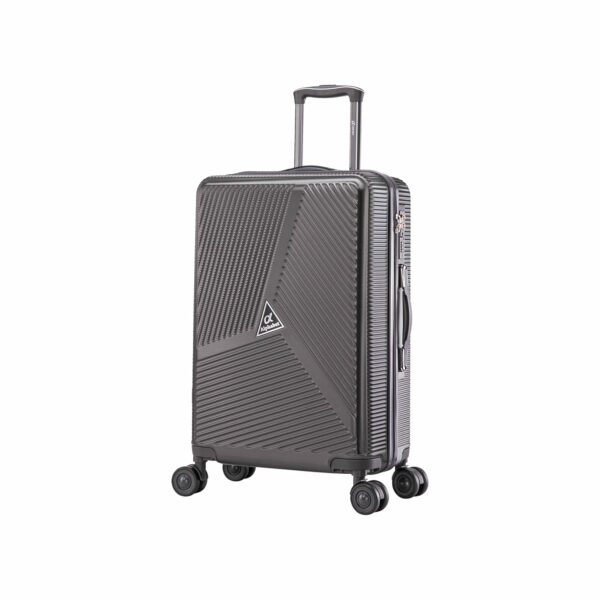 Alphabet Bristol Hard Sided Polycarbonate Small Size Cabin Luggage 8 Wheel Trolley Bag/Suitcase 20Inch|55Cm (Grey)