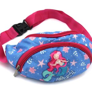 Shopaholic Toddler Baby Girls Kids Waist Bag Pack Outdoor Sports Pouch Belt Hip Chest Crossbody Travel Purse (Mermaid)