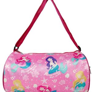 DEVIL Stylish Mermaid Duffle Sports Dance Gymnastics Sports Gym Bag, Kids Travel Bag for Girls (Style 1)