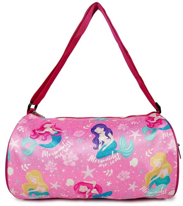 DEVIL Stylish Mermaid Duffle Sports Dance Gymnastics Sports Gym Bag, Kids Travel Bag for Girls (Style 1)