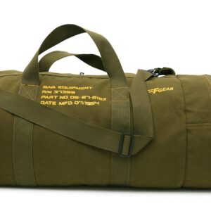 F Gear Soldier Olive 74L Canvas Travel Duffle Bag Stylish & Spacious for Outdoors Campers Short trips Lightweight Foldable with Detachable Shoulder Strap, Water Resistant|Made In India|1 year warranty