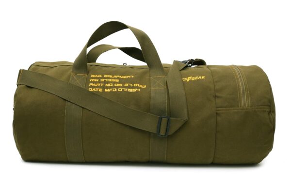 F Gear Soldier Olive 74L Canvas Travel Duffle Bag Stylish & Spacious for Outdoors Campers Short trips Lightweight Foldable with Detachable Shoulder Strap, Water Resistant|Made In India|1 year warranty