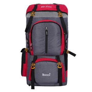 ROZEN 80L Travel Backpack for Outdoor Sport Camp Hiking Trekking Bag Camping Rucksack