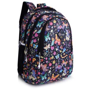 Half Moon Spring 35L School Bags For Boys/School Bag For Girls | Backpack For Men Or Backpack For Women | Water Resistant | 5 Zips Stylish And Trendy College Bag For Men & Women