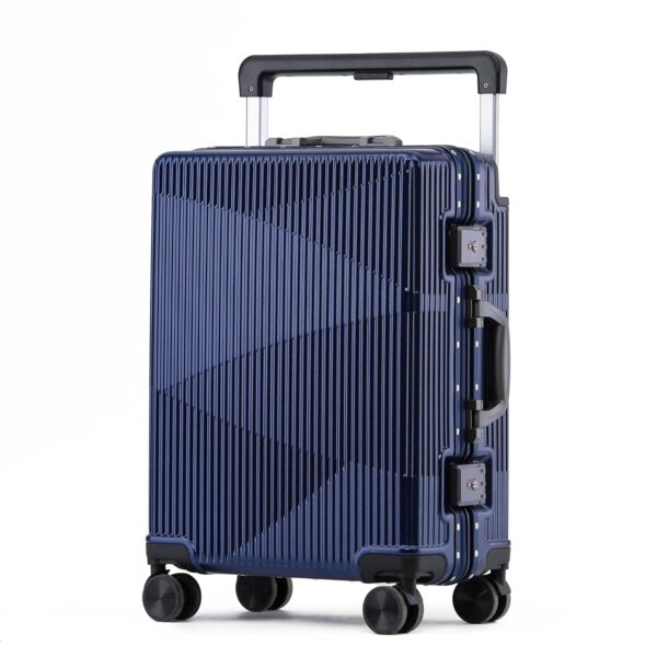 THE CLOWNFISH Aeroglide Series Trolley Bags For Travel | Spinner Wheels Suitcase For Travel | Cabin Trolley Bags Luggage Bags | Polycarbonate | 41 Litres | Metallic Royal Blue | 60 Cm | Small