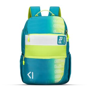 uppercase 35L Campus 02 | School Bag | Double Compartment with Top & Side Quick Access Pocket | Well- Padded Backpack | Side Water-Bottle Pocket | For Girls & Boys | 750 Days Warranty (Teal Blue)