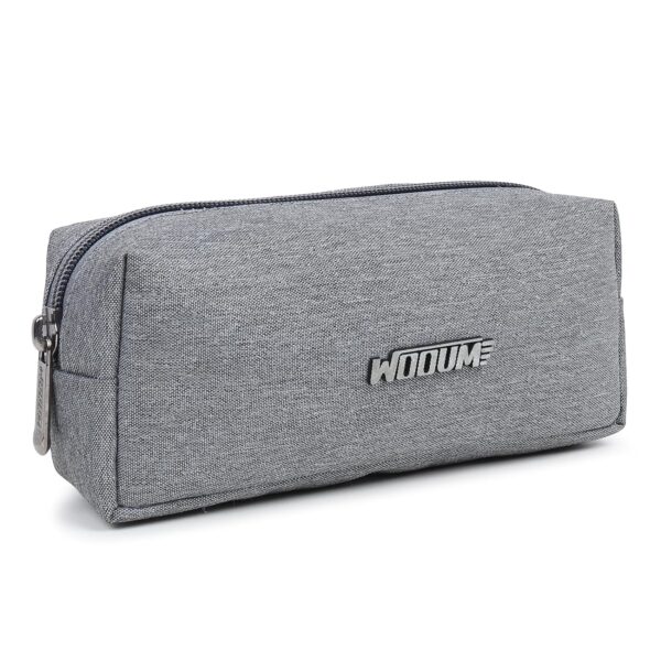 Wooum Stationary Holder, Accessories Pouch for Stationary & Cosmetics, High Capacity Pencil Bag, Large Pencil Case, Pen & Pencil Case for School, College and Office, Light Grey Stationary Pouch