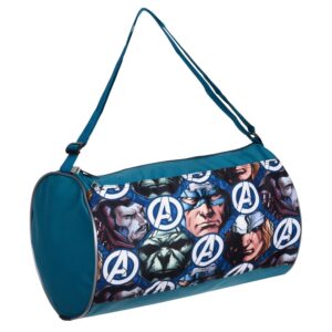 Kuber Industries Marvel Avengers Gym Bag | Polyester Duffle Bag for Travel | Sport Fitness Bag | Yoga Sport Bag | Sports Gym Bags | Travel Handbag | Handbag for Men | Blue