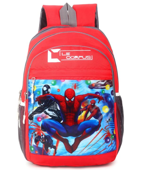 Le Corpus 3D Print 25 L School Bag Suitable for 3 to 6 years kids Nursery, LKG, UKG and 1st Std Boys and Girls, Lightweight Backpack, Length -16 Inches