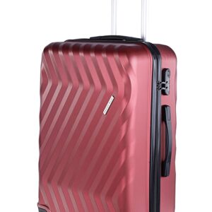 Nasher Miles Lombard Hard-Side Check-in Luggage|Maroon 24 Inch /65CM Trolley/Travel/Tourist Bag