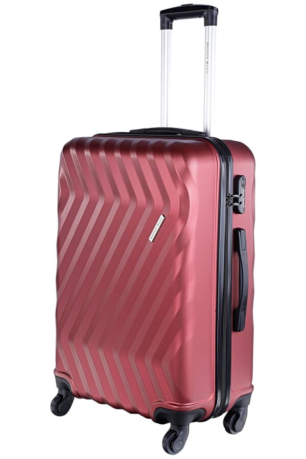 Nasher Miles Lombard Hard-Side Check-in Luggage|Maroon 24 Inch /65CM Trolley/Travel/Tourist Bag